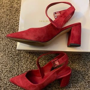 Dark Red Suede pump